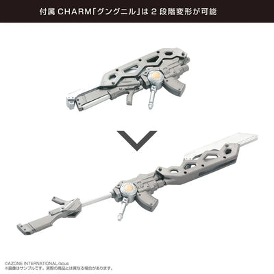 1/12 Assault Lily Series No.021 "Assault Lily" Riri Hitotsuyanagi version 2.5 Pla Armor Design Complete Dollㅤ – Azone International – ActionFigureBrasil — com base expositora