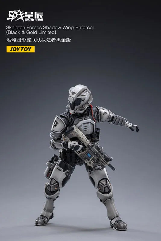 1/18 Battle for the Stars Skeleton Forces Shadow Wing-Enforcer (Black & Gold Limited)ㅤ – JOYTOY – ActionFigureBrasil