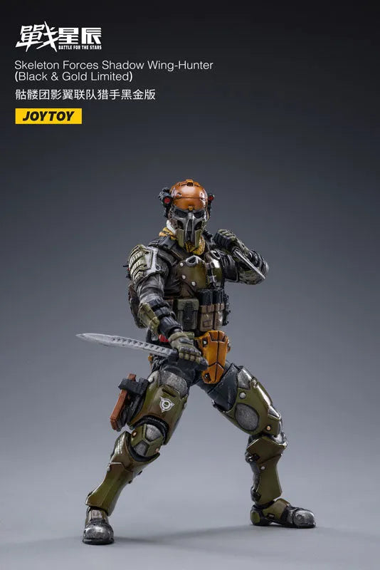 1/18 Battle for the Stars Skeleton Forces Shadow Wing-Hunter (Black & Gold Limited)ㅤ – JOYTOY – ActionFigureBrasil
