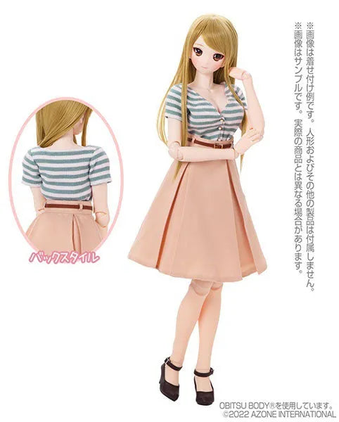 1/3 Scale AZO2 V-Neck Knit & Flare Skirt set Green Border x Pink (DOLL ACCESSORY)ㅤ – Azone International – ActionFigureBrasil