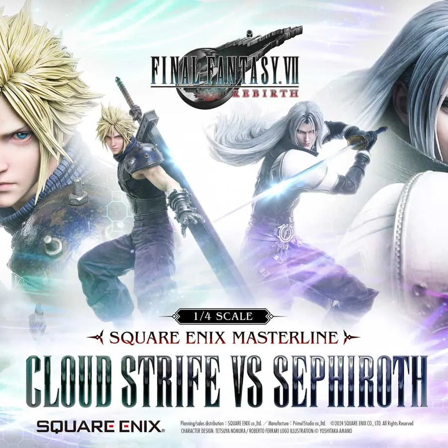 1/4 Scale - CLOUD STRIFE vs SEPHIROTH (Regular Version) FINAL FANTASY VII REBIRTH – Prime1Studio – ActionFigure Brasil
