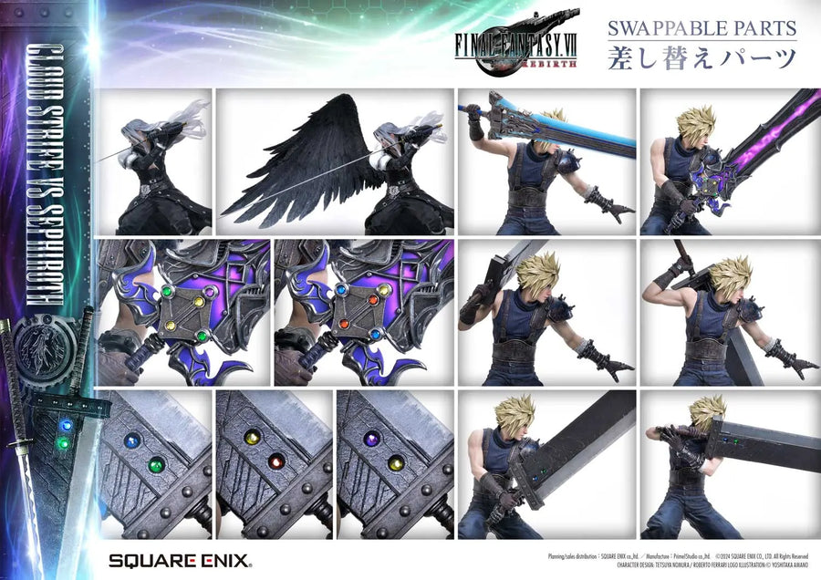 1/4 Scale - CLOUD STRIFE vs SEPHIROTH (Regular Version) FINAL FANTASY VII REBIRTH – Prime1Studio – ActionFigure Brasil
