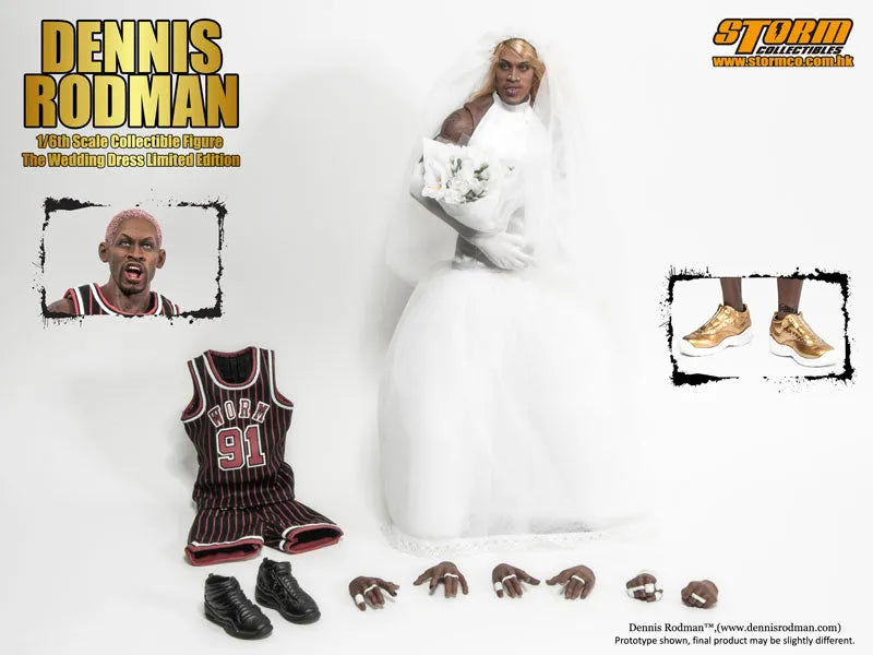 1/6 Collectible Figure Dennis Rodman The Wedding Dress Limited Editionㅤ – Storm Collectibles – ActionFigureBrasil