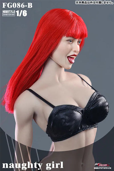 1/6 Female Head Naughty Girl 86Bㅤ – Fire Girl – ActionFigureBrasil — ângulo diferente