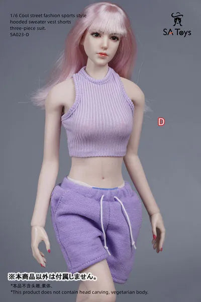 1/6 Female Outfit Cool Street Fashion Sports Style Sweat Set D (DOLL ACCESSORY)ㅤ – SA TOYS – ActionFigureBrasil