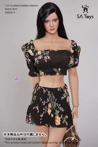 1/6 Female Outfit Crushed Bubble Sleeve Loose Skirt A (DOLL ACCESSORY)ㅤ – SA TOYS – ActionFigureBrasil