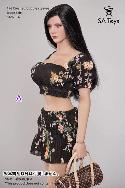 1/6 Female Outfit Crushed Bubble Sleeve Loose Skirt A (DOLL ACCESSORY)ㅤ – SA TOYS – ActionFigureBrasil