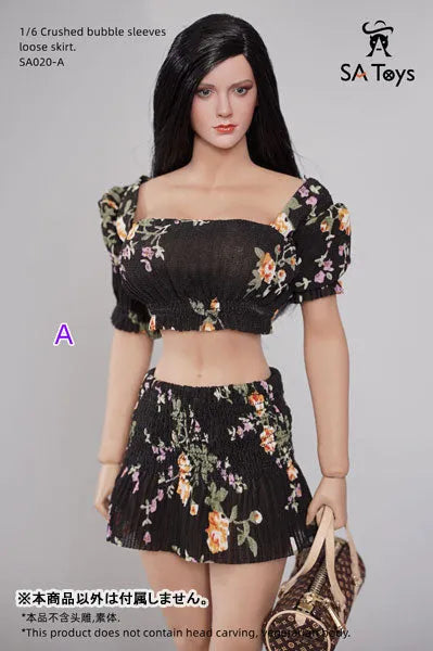 1/6 Female Outfit Crushed Bubble Sleeve Loose Skirt A (DOLL ACCESSORY)ㅤ – SA TOYS – ActionFigureBrasil