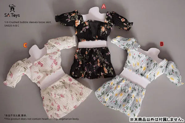 1/6 Female Outfit Crushed Bubble Sleeve Loose Skirt B (DOLL ACCESSORY)ㅤ – SA TOYS – ActionFigureBrasil
