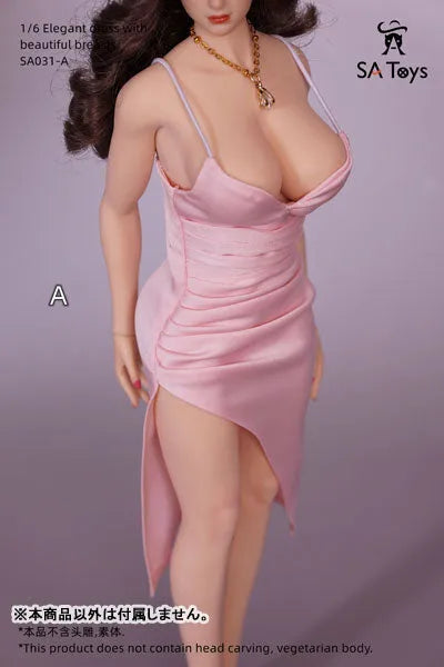 1/6 Female Outfit Elegant Dress for a Beautiful Bust A (DOLL ACCESSORY)ㅤ – SA TOYS – ActionFigureBrasil