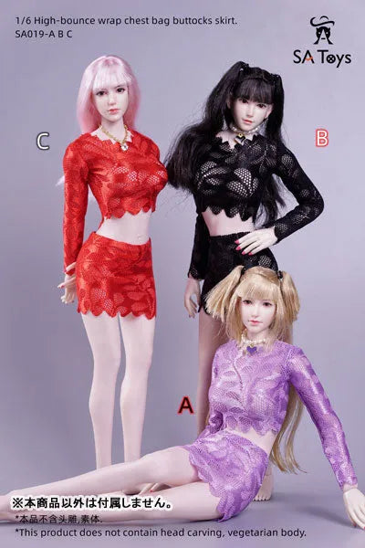 1/6 Female Outfit High Bounce Wrap Chest Bag Buttock Skirt B (DOLL ACCESSORY)ㅤ – SA TOYS – ActionFigureBrasil
