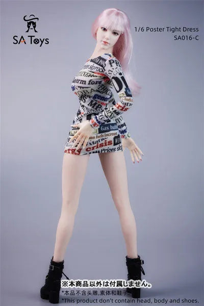 1/6 Female Outfit Poster Tight Dress C (DOLL ACCESSORY)ㅤ – SA TOYS – ActionFigureBrasil