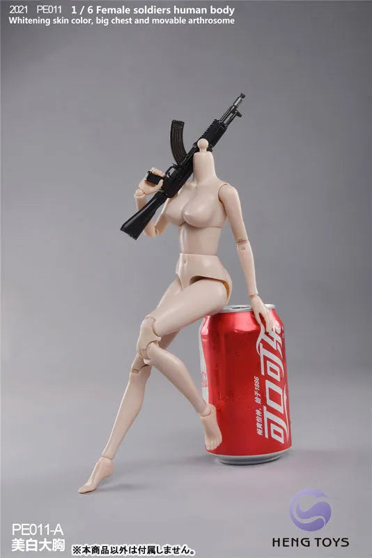 1/6 Female Soldier Human Body (Body) Pale/ Big Bust Aㅤ – HENG Toys – ActionFigureBrasil