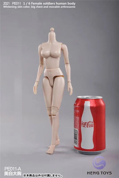 1/6 Female Soldier Human Body (Body) Pale/ Big Bust Aㅤ – HENG Toys – ActionFigureBrasil — iluminação de estúdio