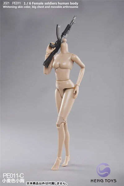 1/6 Female Soldier Human Body (Body) Tan/ Big Bust Cㅤ – HENG Toys – ActionFigureBrasil — detalhe do produto