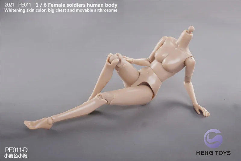 1/6 Female Soldier Human Body (Body) Tan/ Small Bust Dㅤ – HENG Toys – ActionFigureBrasil
