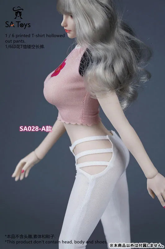 1/6 Print T-shirt Hollowood Out Pants A (DOLL ACCESSORY)ㅤ – SA TOYS – ActionFigureBrasil