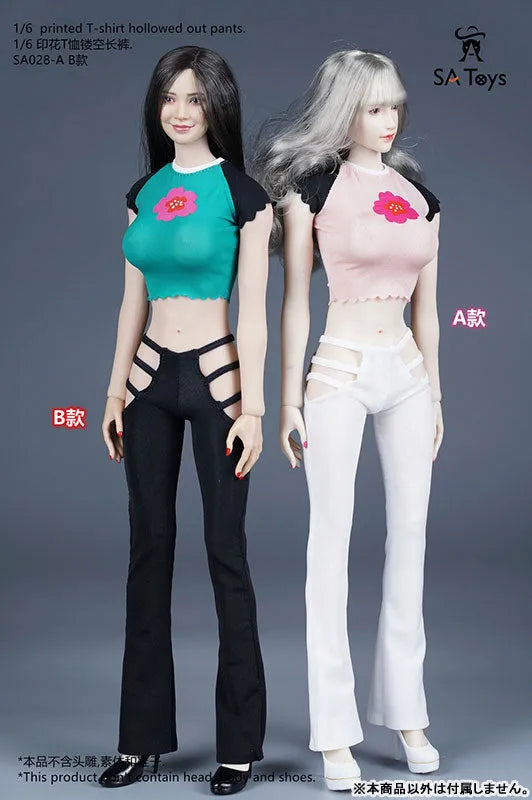 1/6 Print T-shirt Hollowood Out Pants A (DOLL ACCESSORY)ㅤ – SA TOYS – ActionFigureBrasil