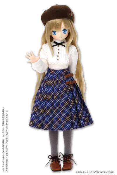 1/6 Pure Neemo Wear PNM British Girl Set White x Blue Checker (DOLL ACCESSORY)ㅤ – Azone International – ActionFigureBrasil