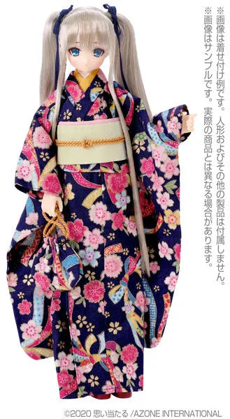 1/6 Pure Neemo Wear PNM Kimono set -Cherry Blossom Poetry- Navy Blue (DOLL ACCESSORY)ㅤ – Azone International – ActionFigureBrasil