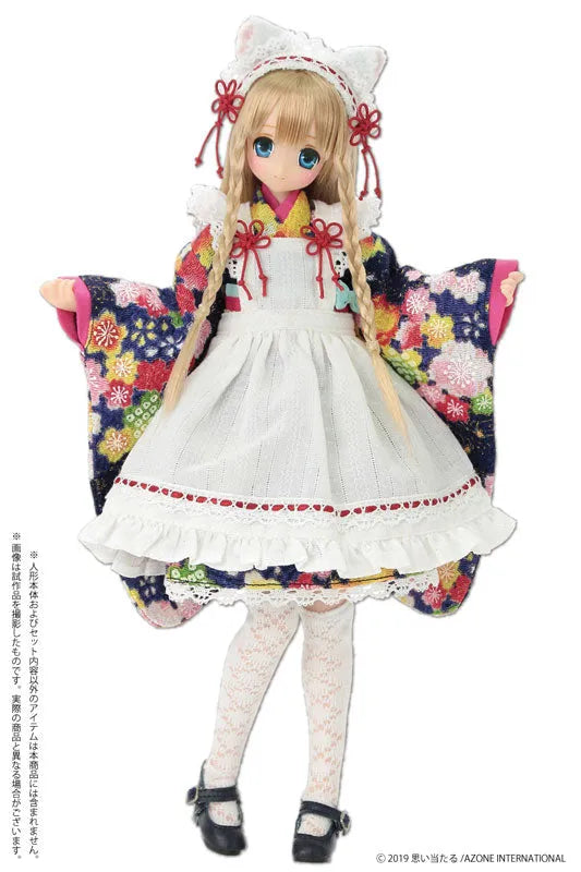 1/6 Pure Neemo Wear PNS Cat-eared Japanese Style Maid Set III Navy (DOLL ACCESSORY)ㅤ – Azone International – ActionFigureBrasil