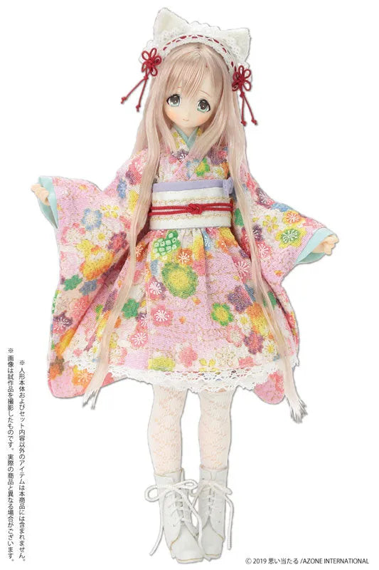 1/6 Pure Neemo Wear PNS Cat-eared Japanese Style Maid Set III Pink (DOLL ACCESSORY)ㅤ – Azone International – ActionFigureBrasil