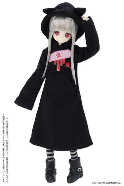 1/6 Pure Neemo Wear PNS Yamikawa*Cat Ears Hooded One-piece Dress Black (DOLL ACCESSORY)ㅤ – Azone International – ActionFigureBrasil