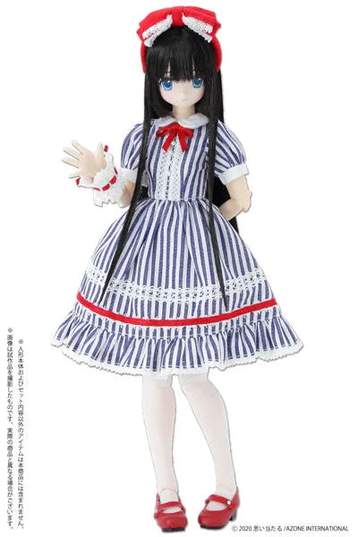 1/6 Pure Neemo Wear PNS Yumemiru Shoujo no Alice Dress Set Blue Stripe (DOLL ACCESSORY)ㅤ – Azone International – ActionFigureBrasil
