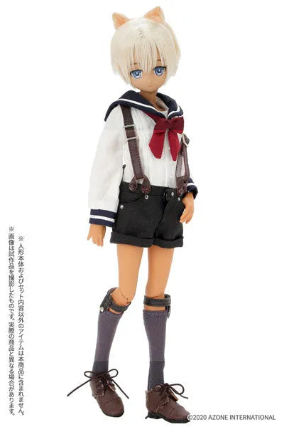 1/6 Pure Neemo Wear PNXS Sailor Ribbon Blouse II Navy x Bordeaux (DOLL ACCESSORY)ㅤ – Azone International – ActionFigureBrasil