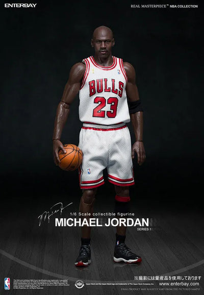 1/6 Real Masterpiece Collectible Figure/ Michael Jordan "I'm Legend #23" Home Uniformㅤ – Enterbay – ActionFigureBrasil