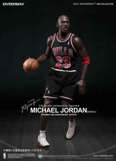 1/6 Real Masterpiece Collectible Figure/ Michael Jordan Series 2 #23 Black Uniformㅤ – Enterbay – ActionFigureBrasil