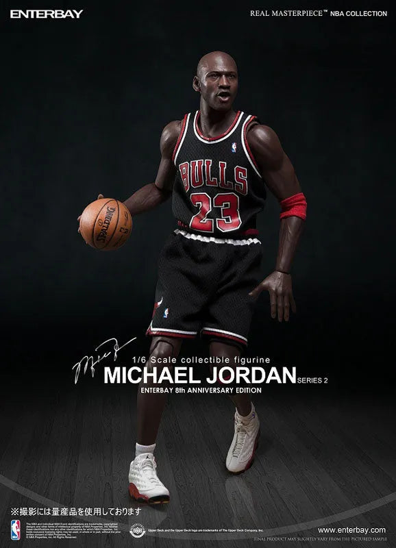 1/6 Real Masterpiece Collectible Figure/ Michael Jordan Series 2 #23 Black Uniformㅤ – Enterbay – ActionFigureBrasil