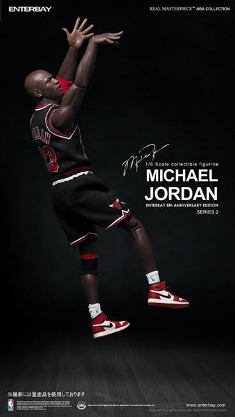 1/6 Real Masterpiece Collectible Figure/ Michael Jordan Series 2 #23 Black Uniformㅤ – Enterbay – ActionFigureBrasil — close