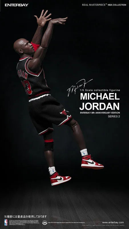 1/6 Real Masterpiece Collectible Figure/ Michael Jordan Series 2 #23 Black Uniformㅤ – Enterbay – ActionFigureBrasil