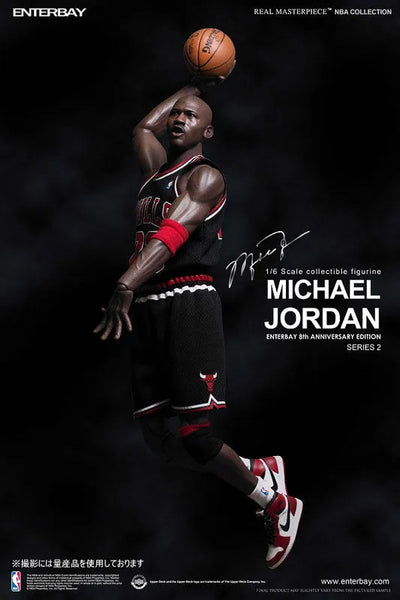 1/6 Real Masterpiece Collectible Figure/ Michael Jordan Series 2 #23 Black Uniformㅤ – Enterbay – ActionFigureBrasil — embalagem