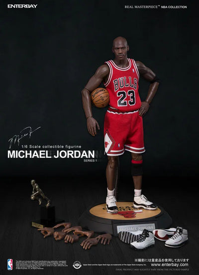 1/6 Real Masterpiece Collectible Figure NBA Collection Michael Jordan "I'm Legend #23" Load Uniform Ver.ㅤ – Enterbay – ActionFigureBrasil — ambientada