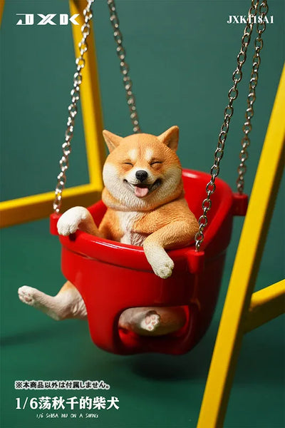 1/6 Shiba Inu Playing on a Swing A1ㅤ – JXK Studio – ActionFigureBrasil — detalhe do produto