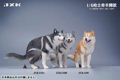 1/6 Siberian Husky Half Squat Aㅤ – JXK Studio – ActionFigureBrasil — close