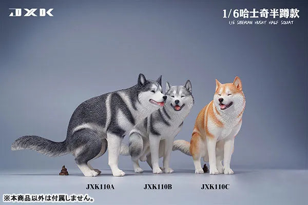 1/6 Siberian Husky Half Squat Aㅤ – JXK Studio – ActionFigureBrasil