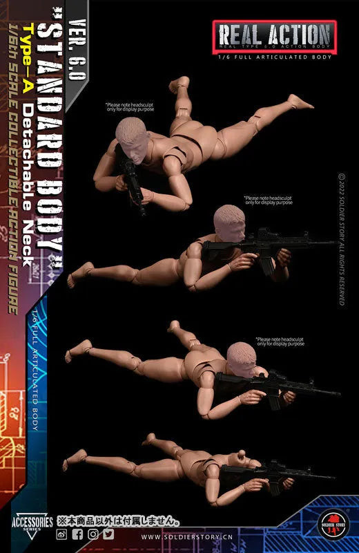 1/6 Standard Body Type B Combined Neckㅤ – Soldier Story – ActionFigureBrasil