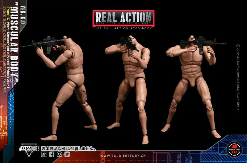 1/6 Standard Body Type C Combined Neck Muscularㅤ – Soldier Story – ActionFigureBrasil