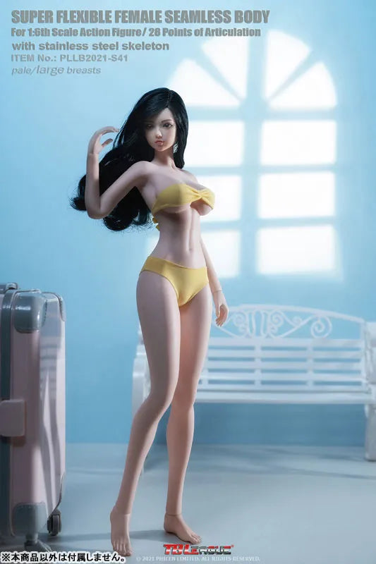 1/6 Super Flexible Female Seamless Body Pale Large Bust Tall/Slender Body Ankles Split S41 w/Headㅤ – TBLeague – ActionFigureBrasil