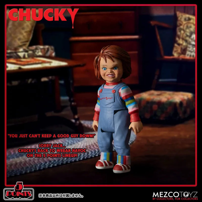5 Point / Child's Play Series: Chucky Action Figure Deluxe Setㅤ – Mezco – ActionFigureBrasil