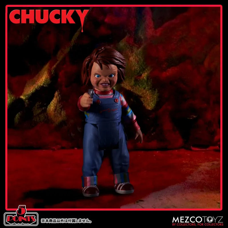 5 Point / Child's Play Series: Chucky Action Figure Deluxe Setㅤ – Mezco – ActionFigureBrasil