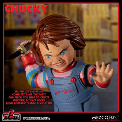 5 Point / Child's Play Series: Chucky Action Figure Deluxe Setㅤ – Mezco – ActionFigureBrasil — detalhe do produto