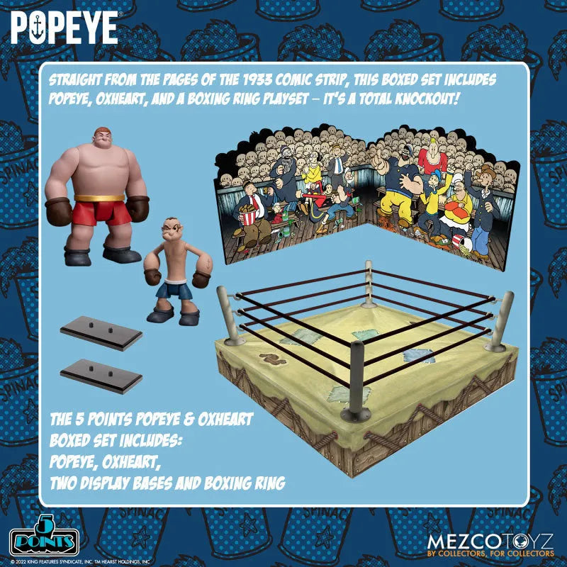 5-Point / Popeye: Popeye & Oxheart 3.75 Inch Action Figure Setㅤ – Mezco – ActionFigureBrasil