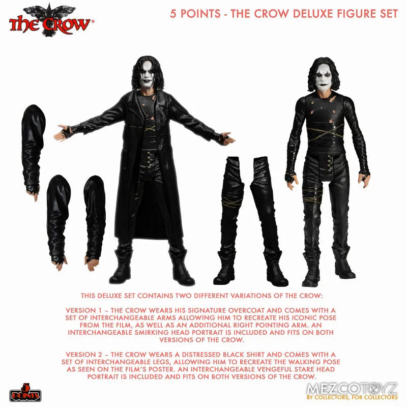 5 Point / The Crow: Eric Draven 3.75 Inch Action Figure Deluxe Setㅤ – Mezco – ActionFigureBrasil
