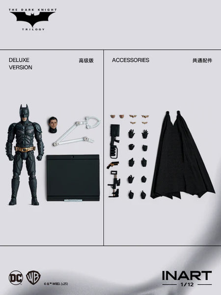 Figura de Batman: El Caballero Oscuro: La Leyenda Renace (versión Deluxe) de Queen Studios InArt, escala 1/12, HgM0001 