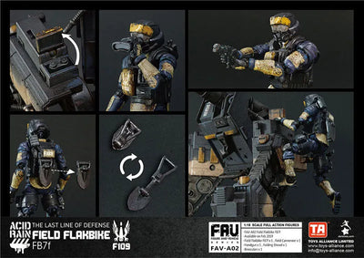 Acid Rain World FAV-A02 Field Flakbike FB7f 1/18ㅤ – Toys Alliance – ActionFigureBrasil — com base expositora
