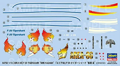 Area 88 - F-20 Tigershark - 1/72 (Hasegawa)ㅤ – Hasegawa – ActionFigureBrasil — detalhe do produto